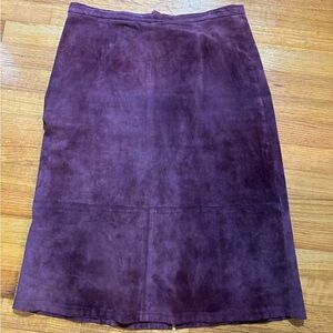Brandon Thomas Suede leather skirt size 14 (f6